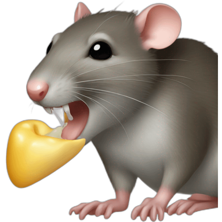 rat kissing a tooth emoji