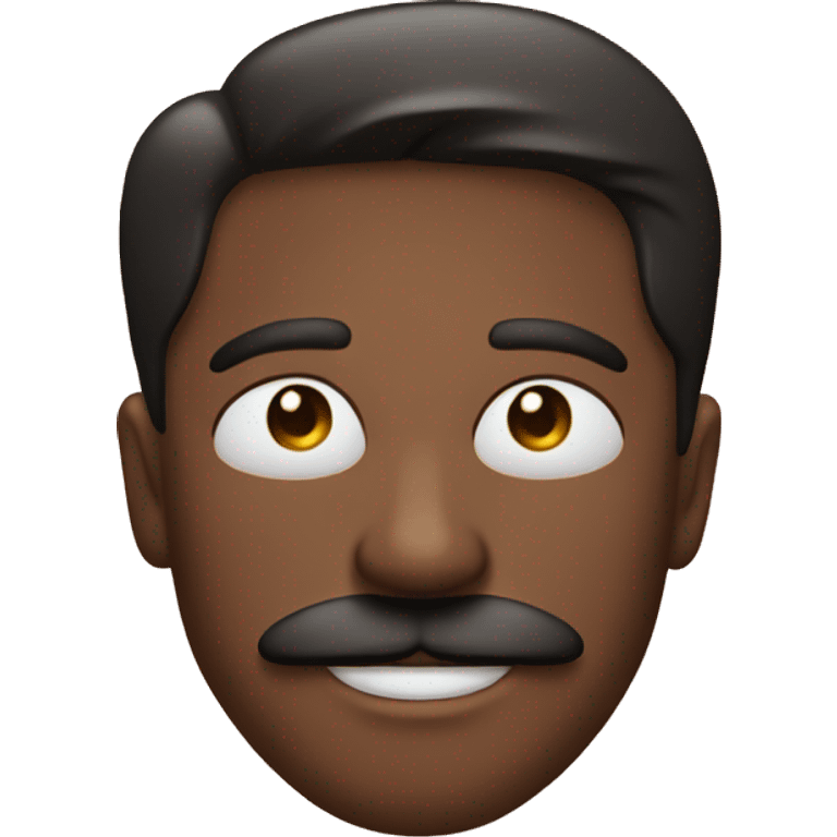 man with mustache side eye and a rose between his teeth emoji