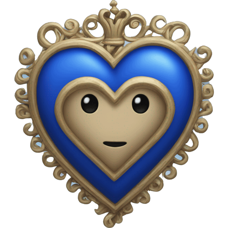 Royal blue heart  emoji