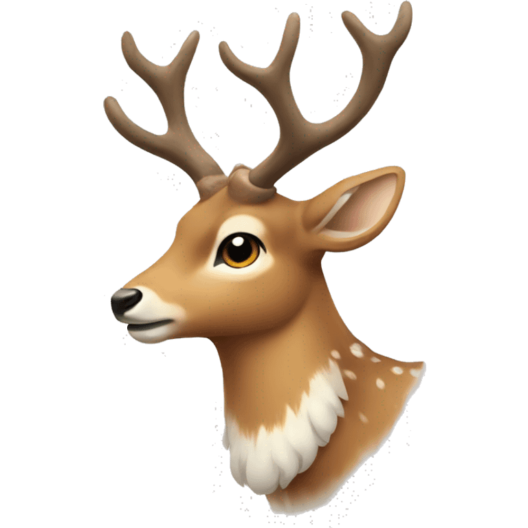 deer with white bow on horn emoji