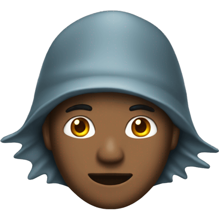 man with shark hat emoji