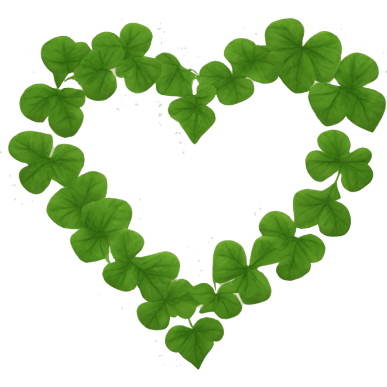 heart with ivy leaves around it emoji