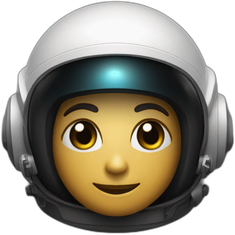 Astronauta visor negro fondo playa emoji