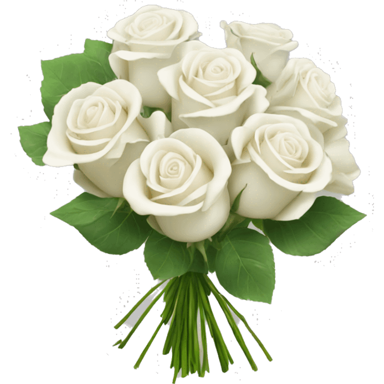 Bouquet of white roses￼  emoji