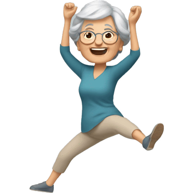 grandma cartwheel emoji