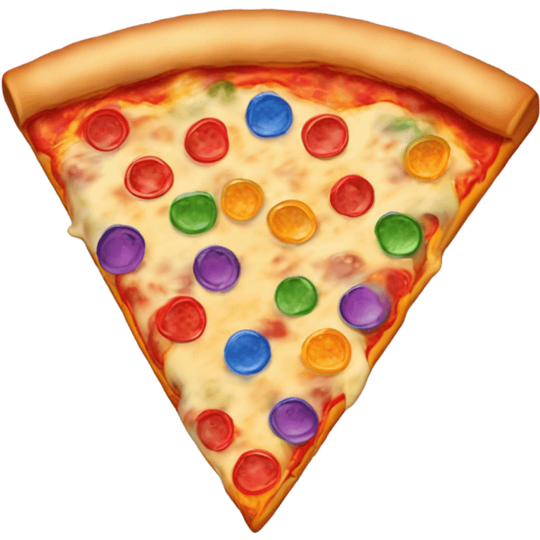 Rainbow pizza emoji