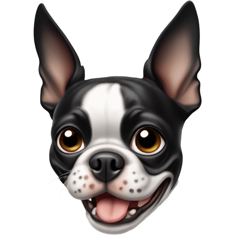 Boston terrier with underbite emoji