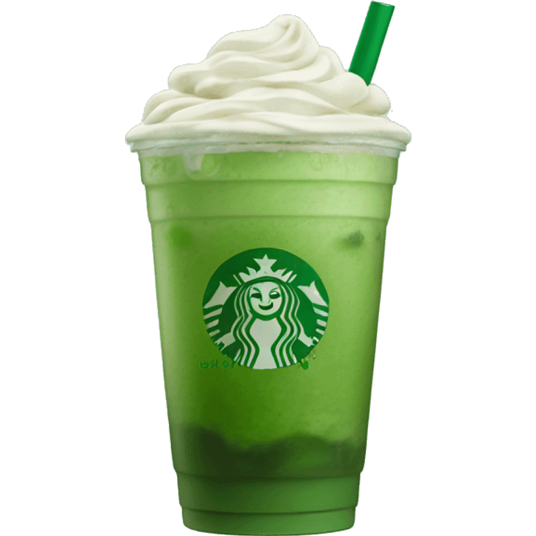 A matcha iced Starbucks drink  emoji