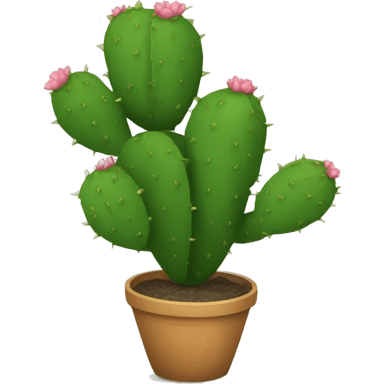 round Nopal without pot emoji