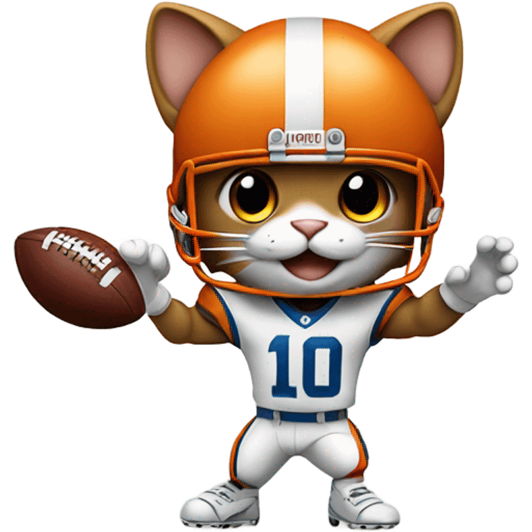 touchdown football cat emoji