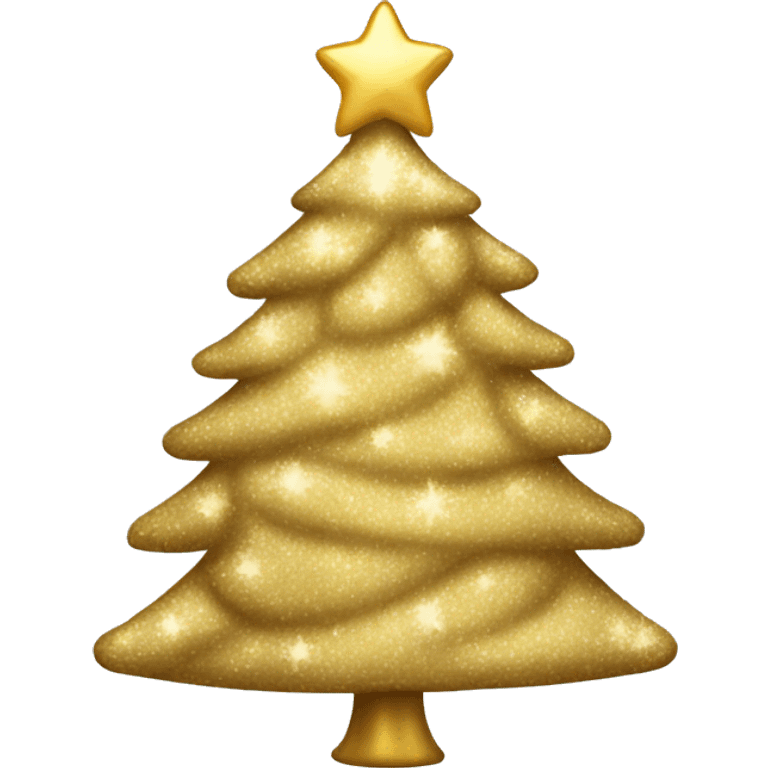 golden white christmas tree emoji