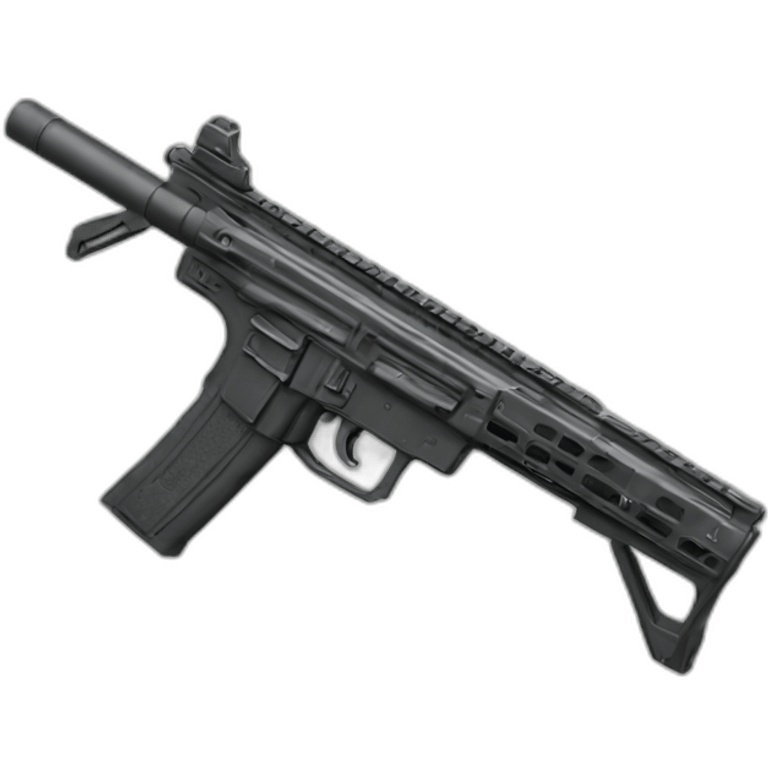 Gun M4 rotated 45° emoji