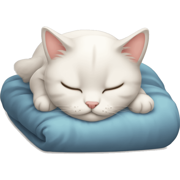 Adorable kitty sleeping emoji