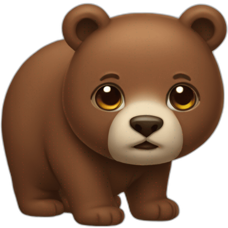 Ours chat marron emoji