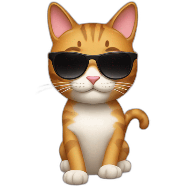 Cool cat with sunglasses emoji