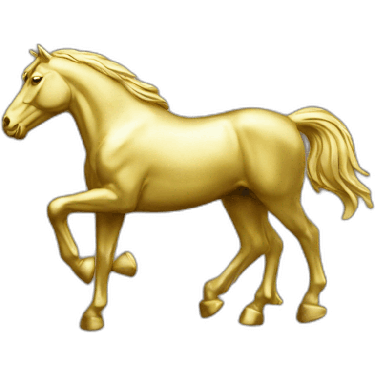 Horse emblem in gold emoji