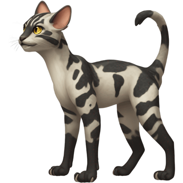 Modern Feral Rare Fantasy Vernid-Trico-species by LiLaiRa, random markings, full body emoji