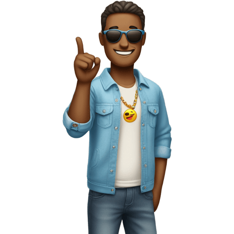 cool guy putting up a shaka emoji