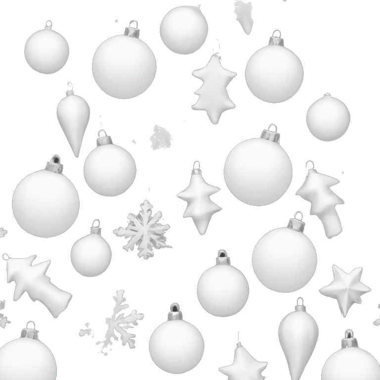 Christmas decorations white  emoji