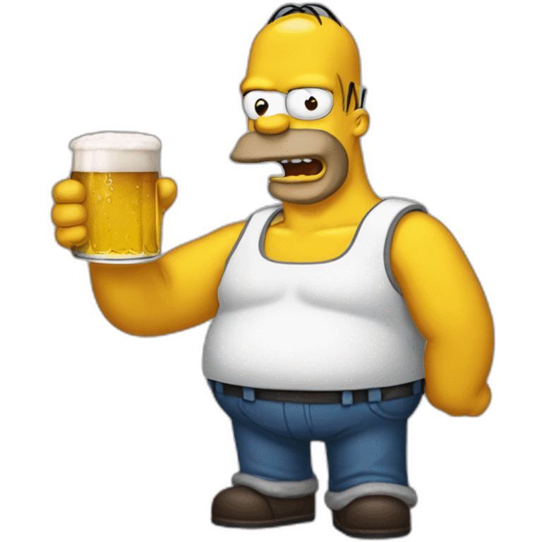 Homer avec une biere emoji