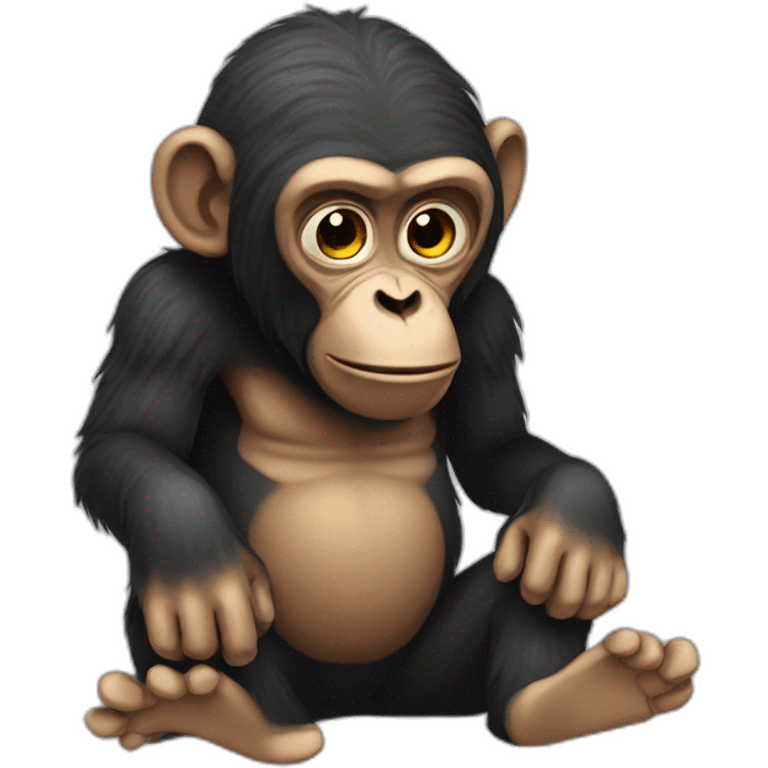 hypnotized ape emoji