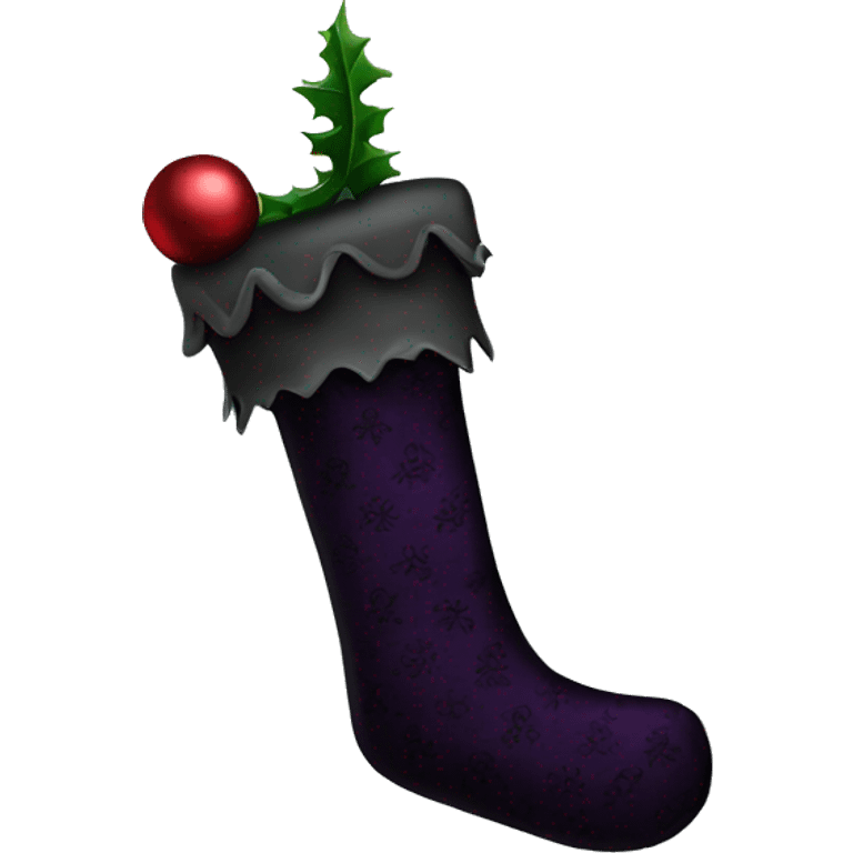 Gothic Christmas stocking emoji