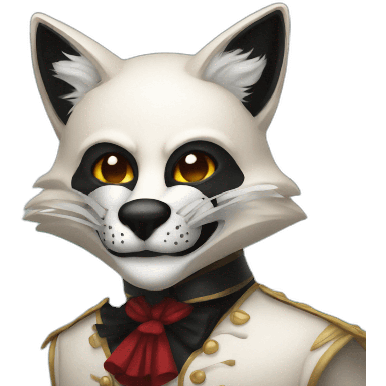 Fox with a mask of the phantom of the opera emoji