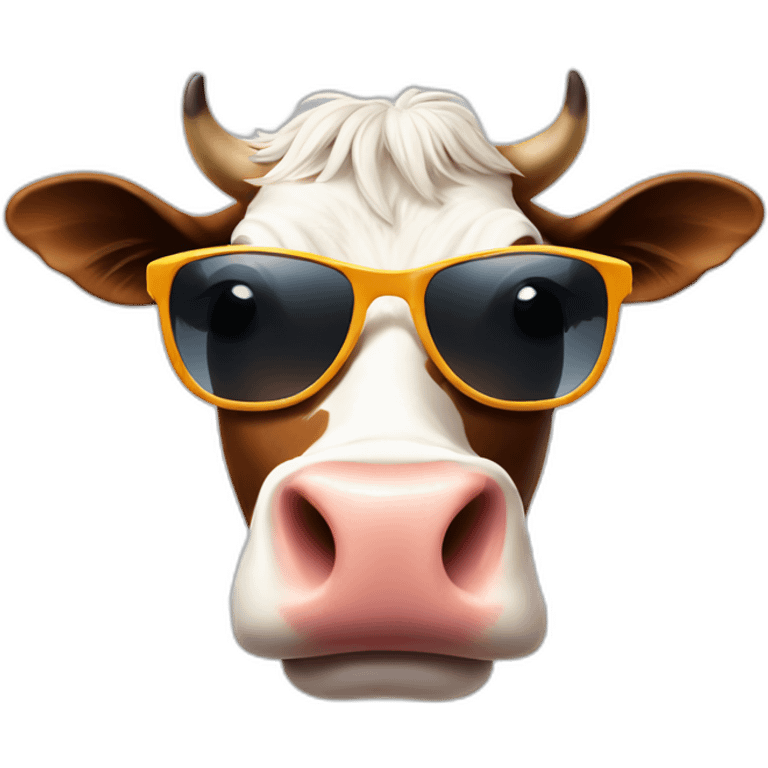 cow head with sun glasses emoji