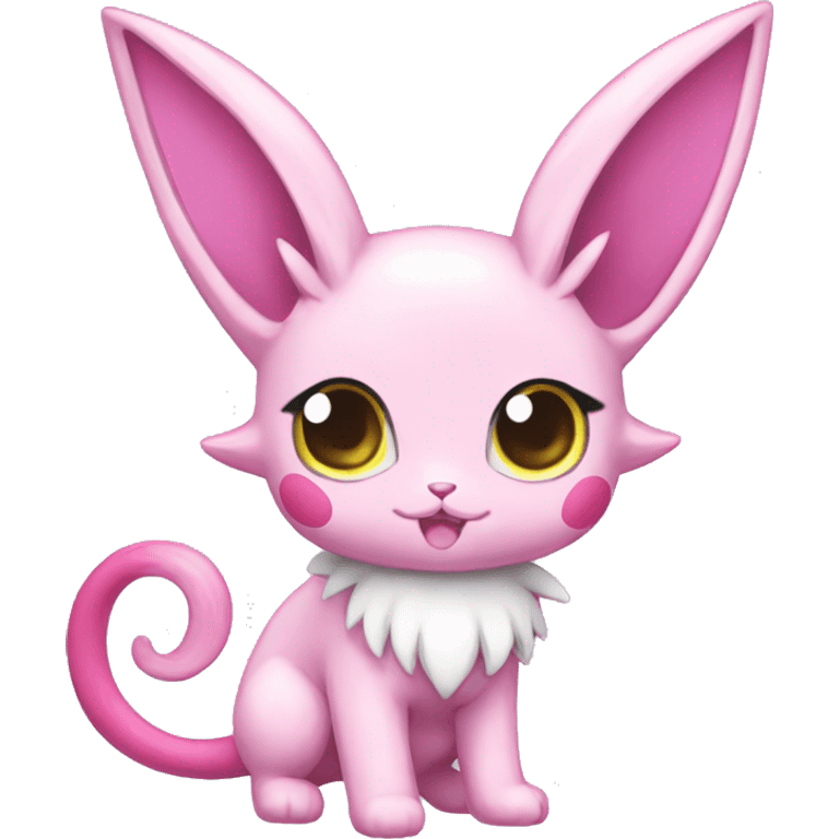 Kawaii Sylveon-Mew-Espeon-Pokémon full body emoji