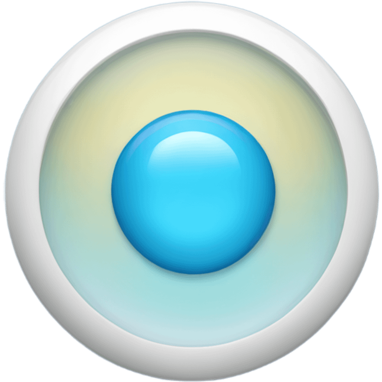 light blie circle pill with a divider. emoji