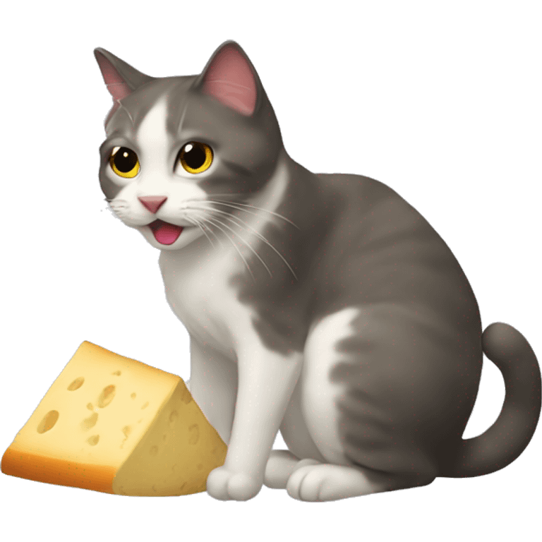 Cat eating cucú ver emoji