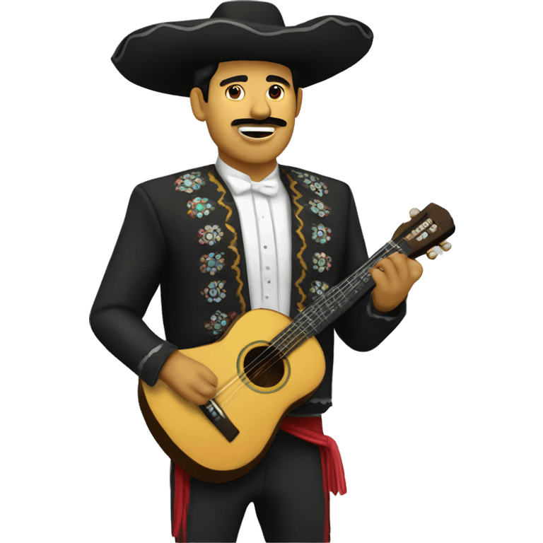 Mexixan mariachi using computer  emoji