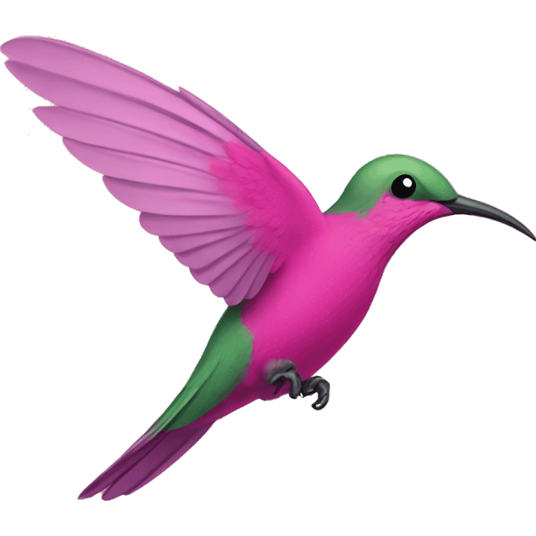 humingbird flying pink emoji