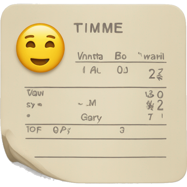 Time card  emoji