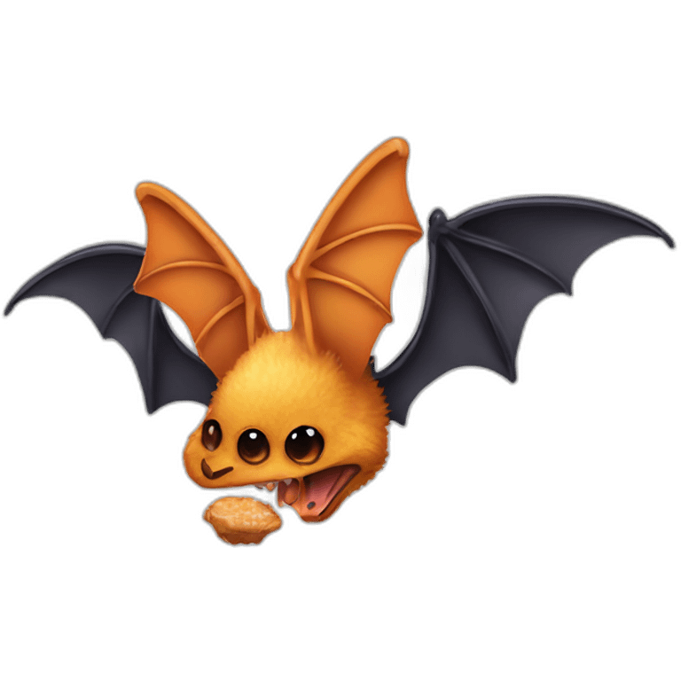 bat (animal) eating a chicken wing  emoji