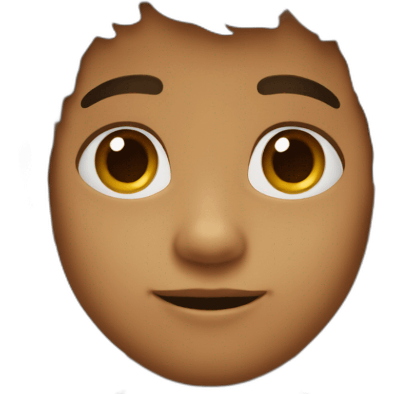 niño pelo oscuro ojos marrones emoji