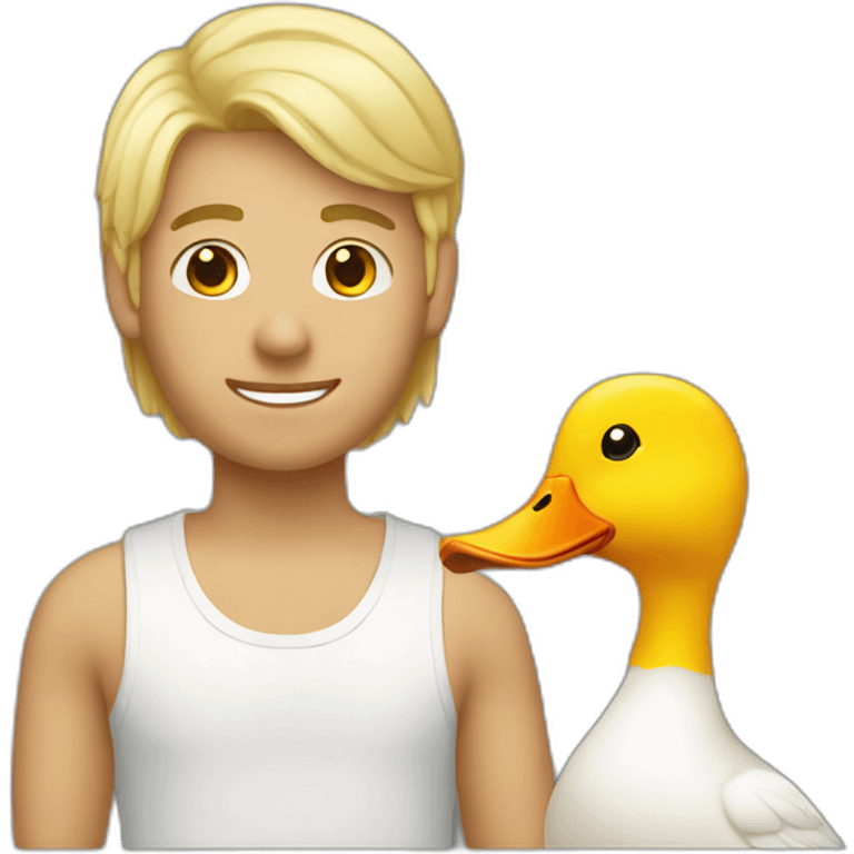 boyfriend blond with duck emoji