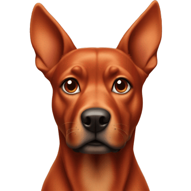 solid red dog with pointed ears emoji