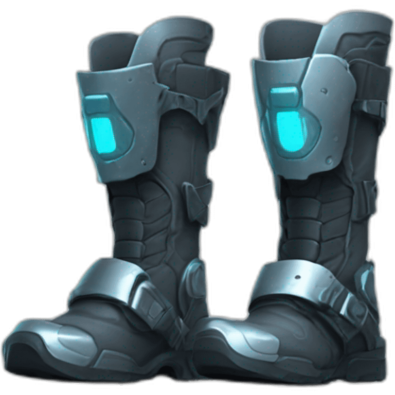 futuristic Technomancer armored boots emoji