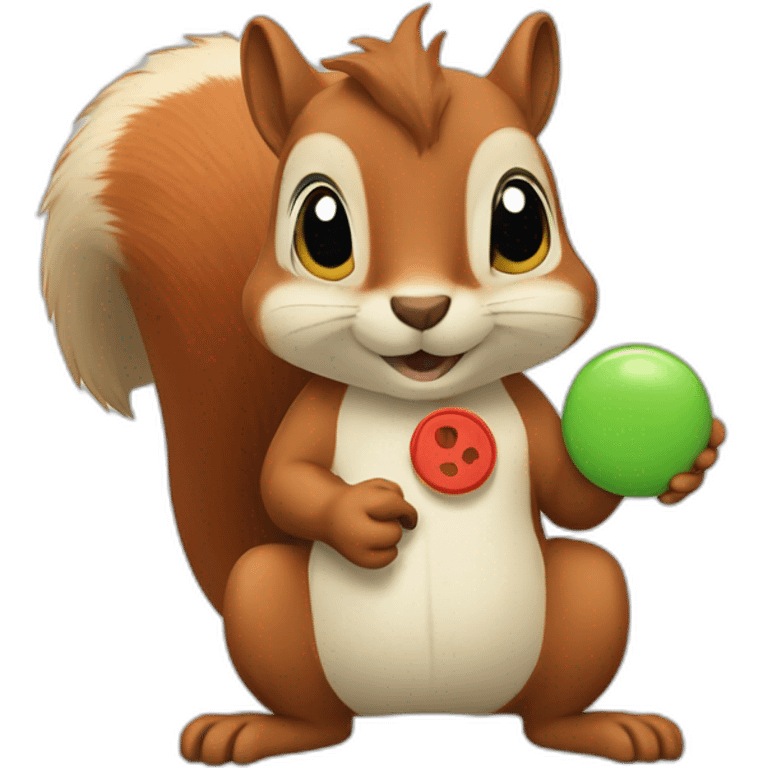 A squirrel with a leik button emoji