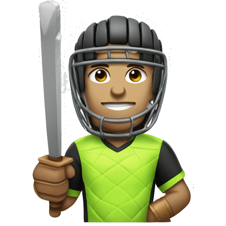 Soccer Goalkeeper with wooden sword and pencil emoji