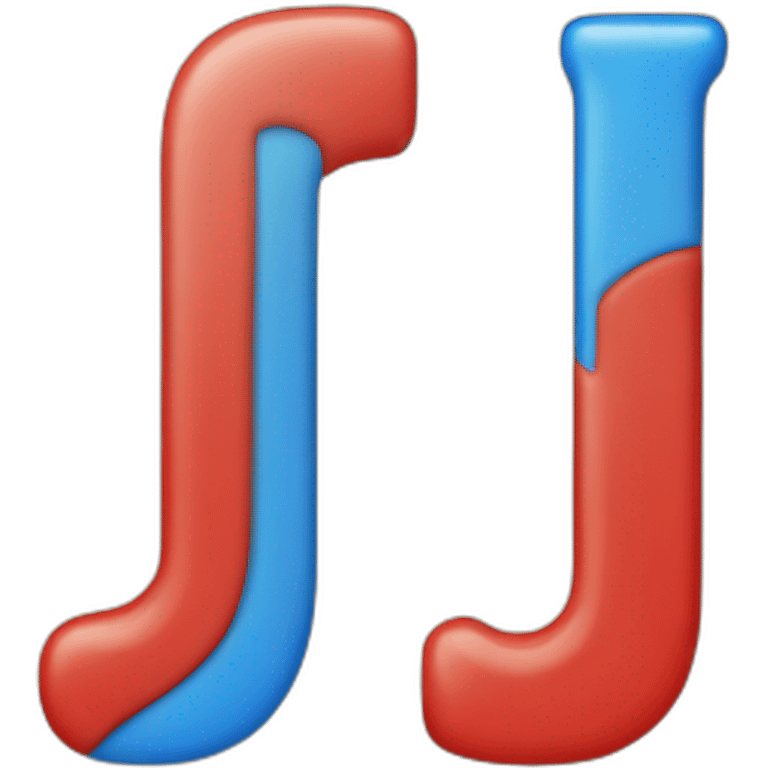 letter J red and letter t blue emoji