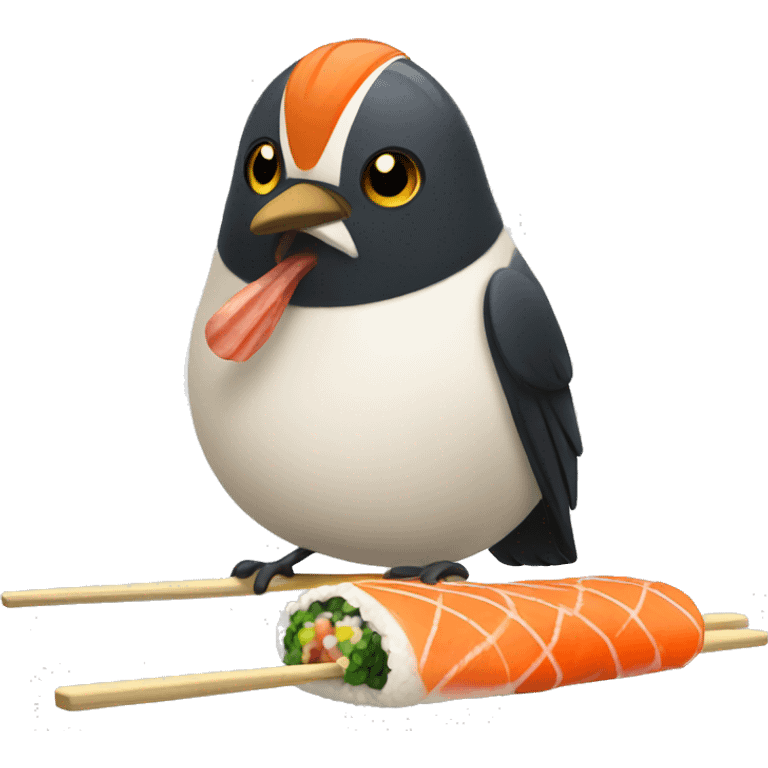 lark eating sushi emoji