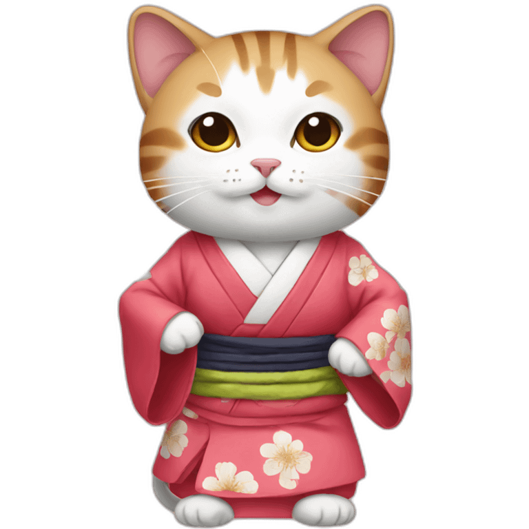 cat with japanese clothes emoji