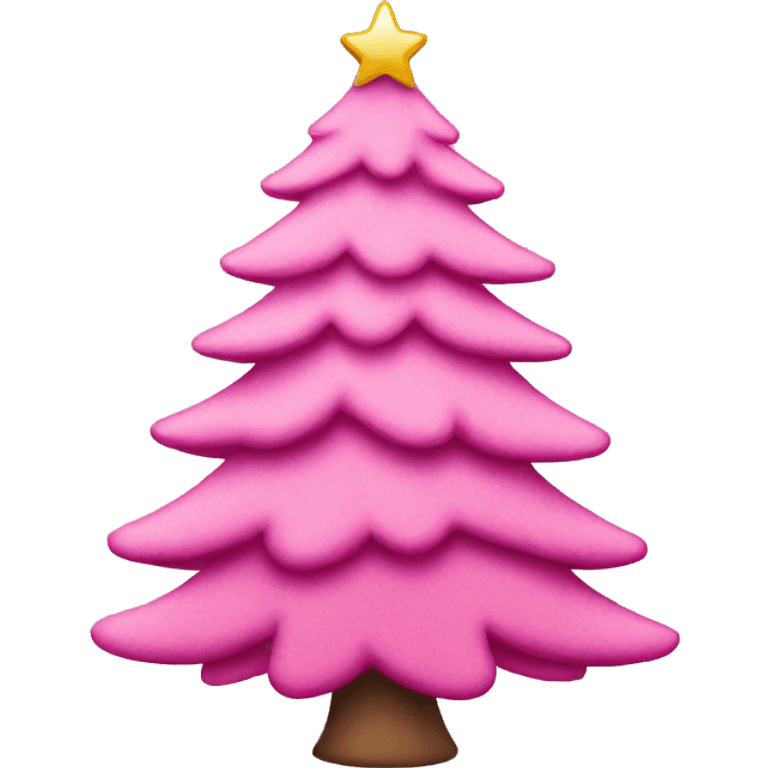 Pink Christmas tree emoji