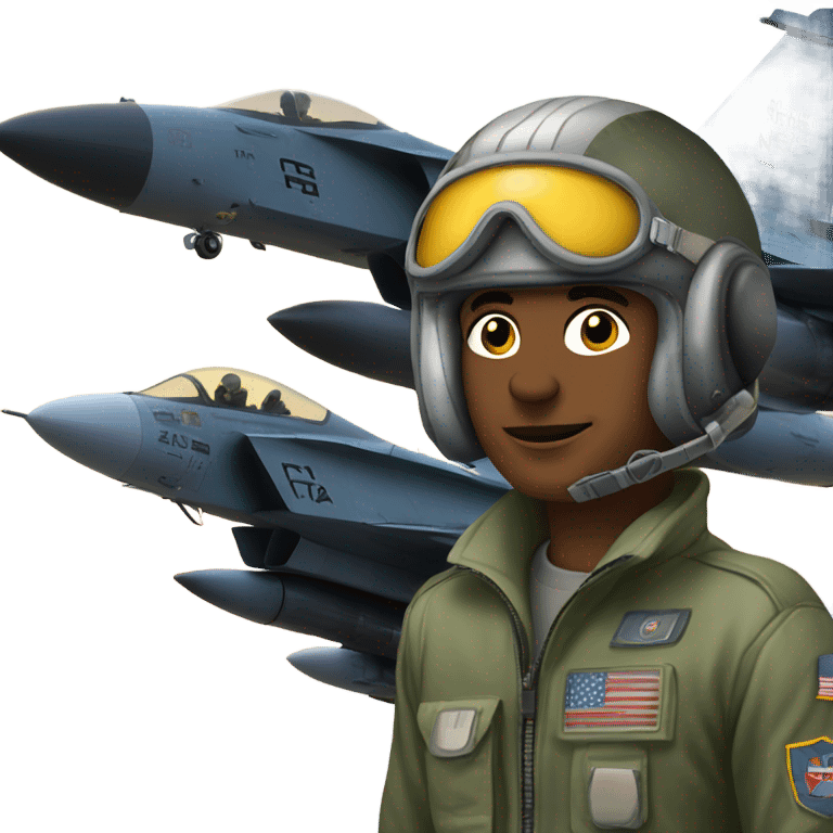 Jet pilot with a Jet Fighter  emoji