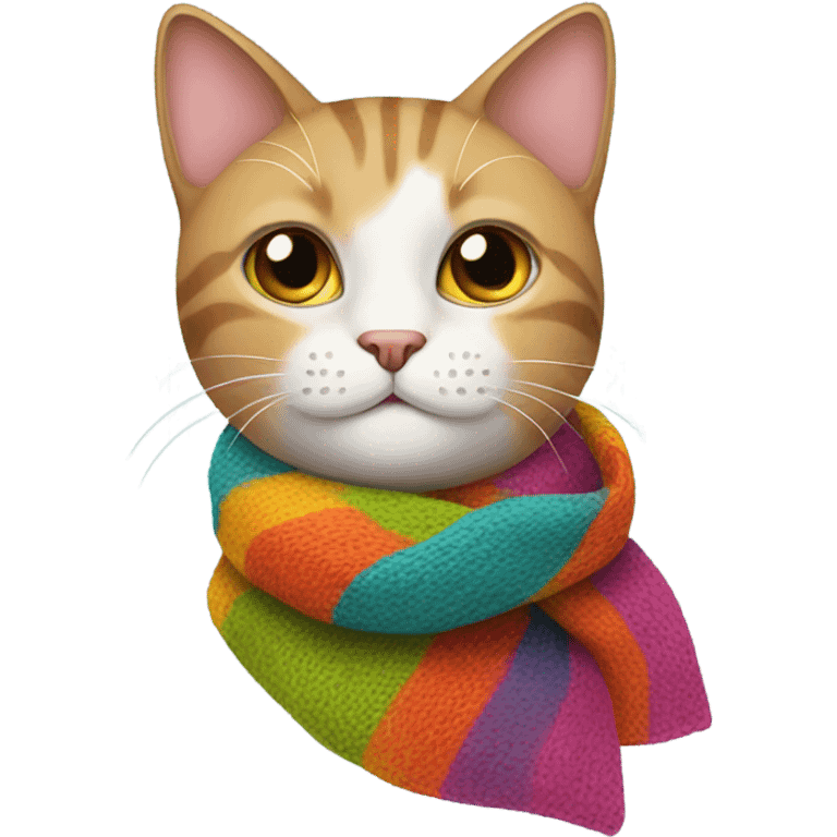 Cat wearing a scarf emoji