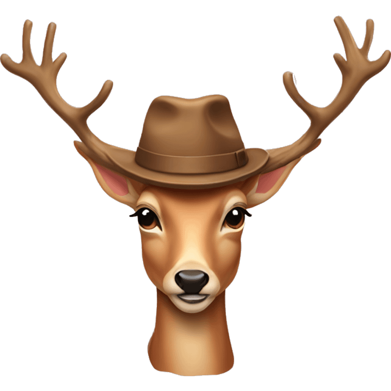 Deer with hat emoji