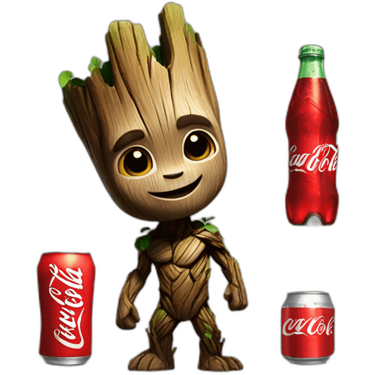 Groot drink Coke emoji