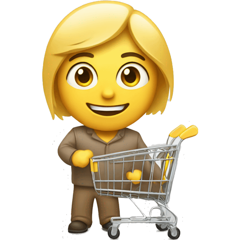 A customer with 2 shopping carts winking emoji